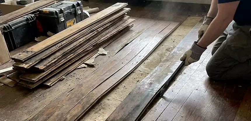 Wood Veneer Water Damage Repair Suwanee
